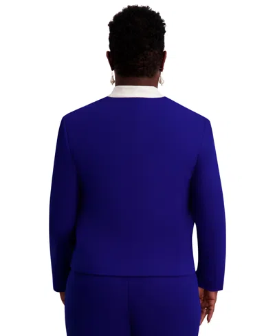 Kasper Framed Collarless Jacket, Regular & Plus In Purple