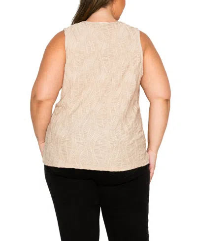 Coin 1804 Plus Size Spiral Wave Texture Tank Top