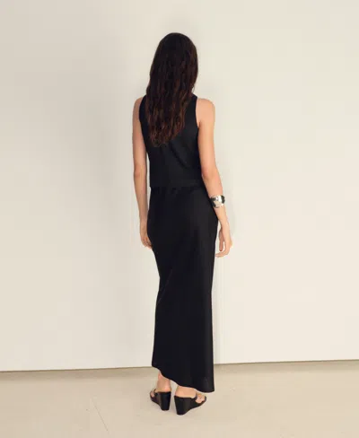 Mango Round Neck Waistcoat Co-ord In Black