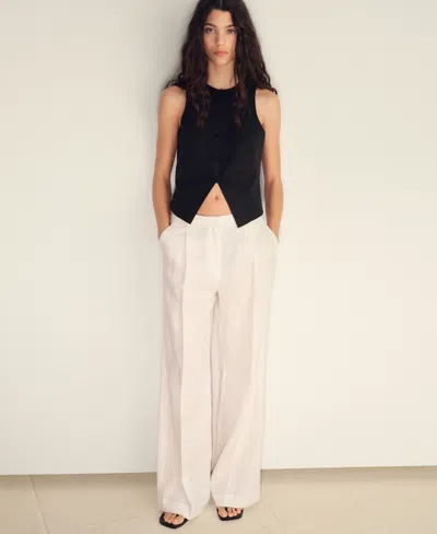 Mango Round Neck Waistcoat Co-ord In Black