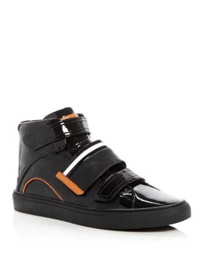 Shop Bally Men's Herick Leather High Top Sneakers In Black