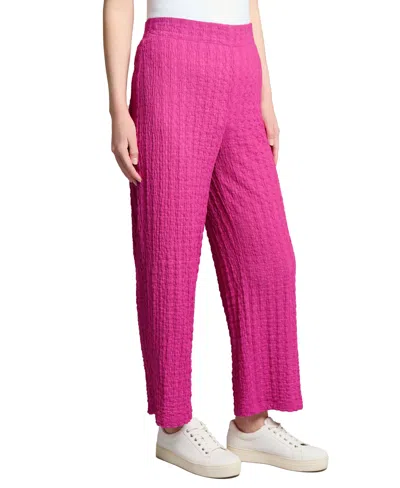 Jones New York Pull-on Crop Wide Leg Pants In Pink