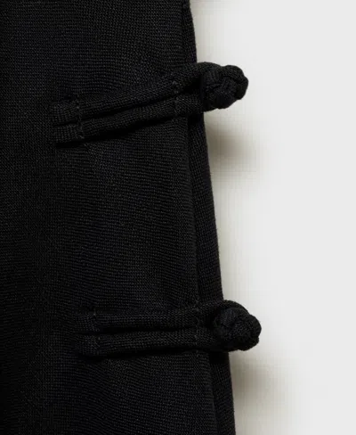 Mango Women's Linen-blend Straight Skirt In Black