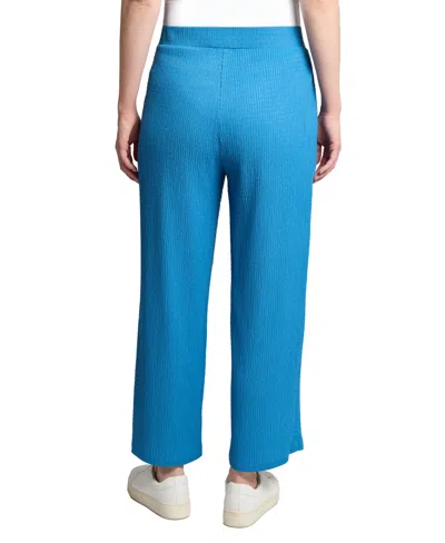 Jones New York Pull-on Crop Wide Leg Pants In Blue