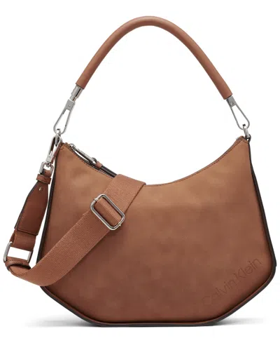 Calvin Klein Winny Faux Suede Convertible Shoulder Bag