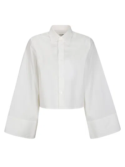 Mm6 Maison Margiela Mm6 By Maison Margiela White Cotton Oversize Fit Shirt