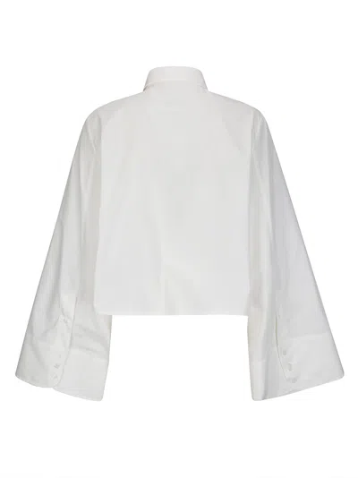 Mm6 Maison Margiela Mm6 By Maison Margiela White Cotton Oversize Fit Shirt