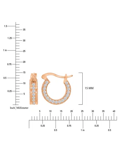 Macy's Cubic Zirconia Huggie Hoop Earrings In Sterling Silver