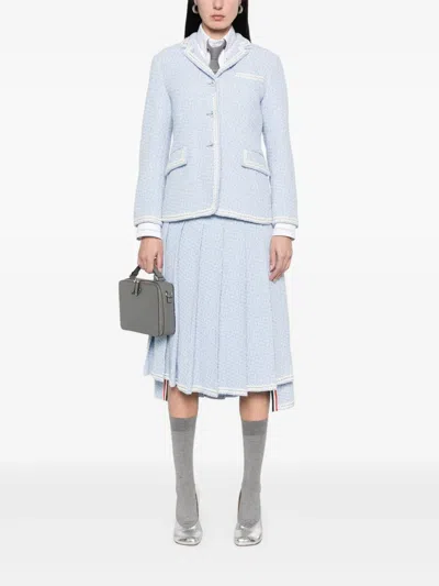 固体粗花呢西装夹克