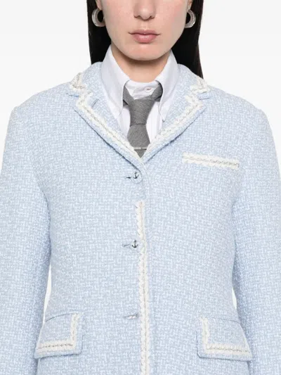 固体粗花呢西装夹克