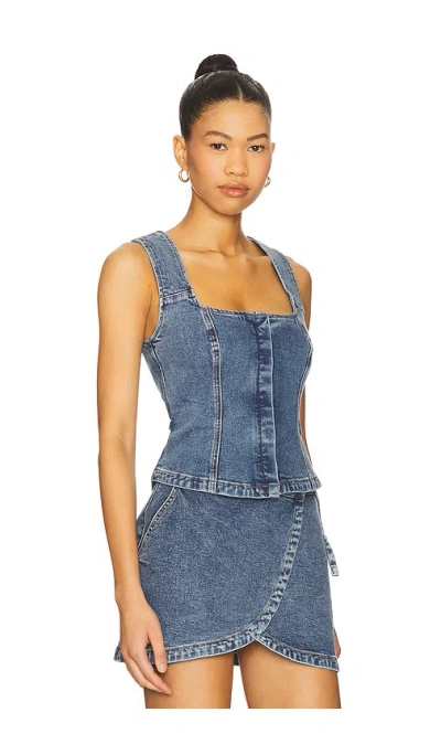 Sovere / Dawn Denim Bodice Top In Blue
