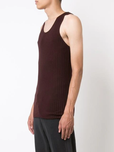 Shop Denis Colomb Ribbed Tank Top - Red