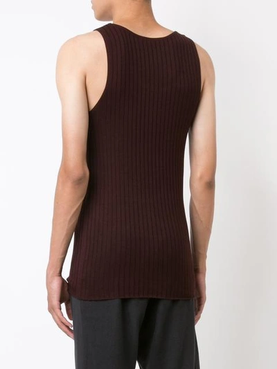 Shop Denis Colomb Ribbed Tank Top - Red