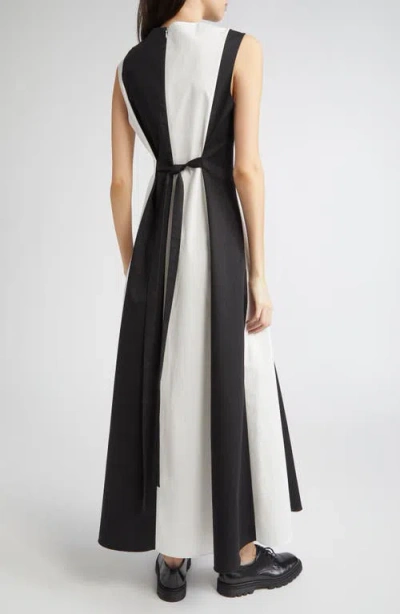 Partow Avenue Colorblock Sleeveless Maxi Dress In Black
