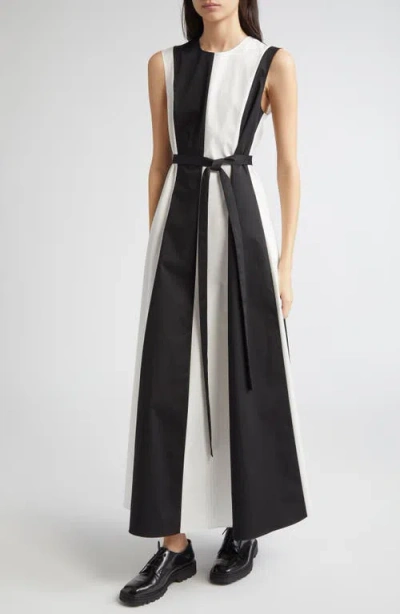 Partow Avenue Colorblock Sleeveless Maxi Dress In Black