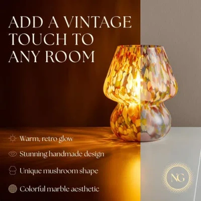 Next Glow Mushroom Led Lamp,  Modern Dimmable E26 Socket