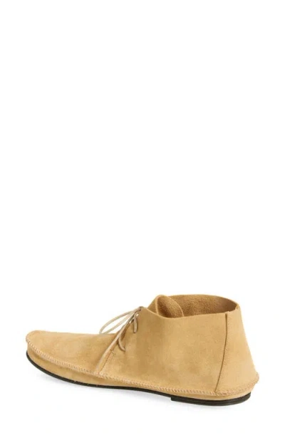 The Row Tyler Lace Up Shoe In Suede In Neutral