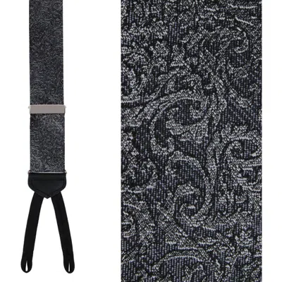 Trafalgar Esteban Scrolling Vines Tone On Tone Patterned Silk Formal End Brace