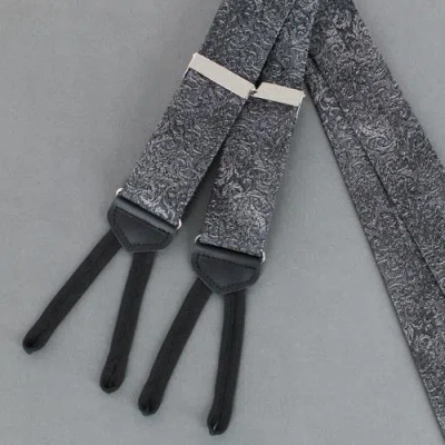 Trafalgar Esteban Scrolling Vines Tone On Tone Patterned Silk Formal End Brace