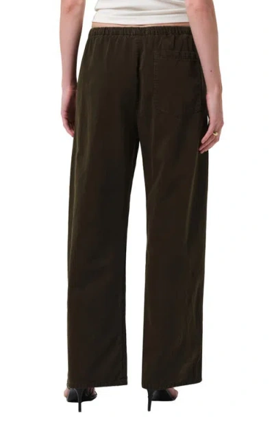Citizen Of Humanity Citizens Of Humanity Aurora Pull-on Stretch Cotton Pants In Burgundy