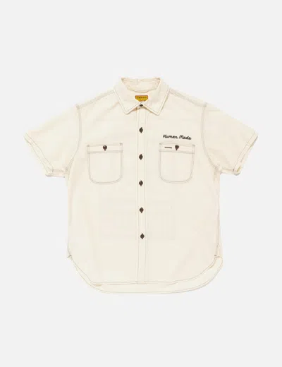 Human Made Kids' Chambray Shirt In Sand