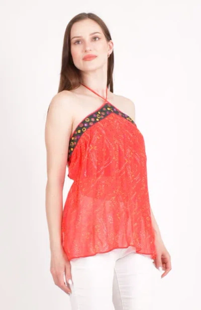 Raas Ava Embroidered Halter Top
