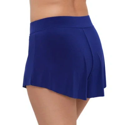 Trimshaper Mid-rise Drape Swim Short In Blue