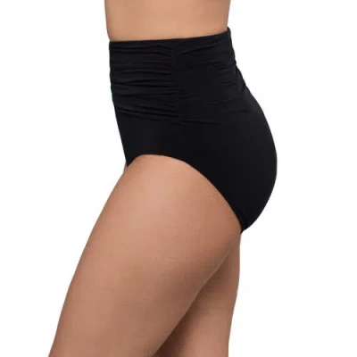 Trimshaper High Waist Shirred Full Control Swim Brief Bottoms