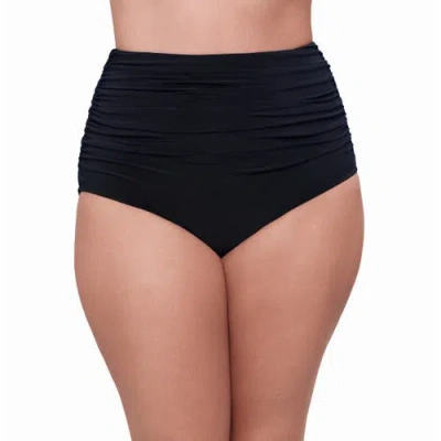Trimshaper High Waist Shirred Full Control Swim Brief Bottoms