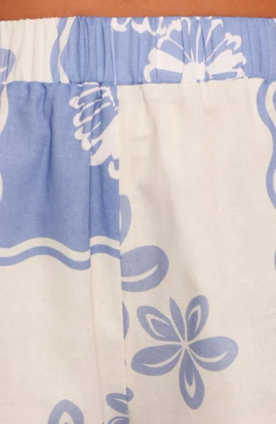 Petal And Pup Petal & Pup Shellie Print Pull-on Shorts In Blue
