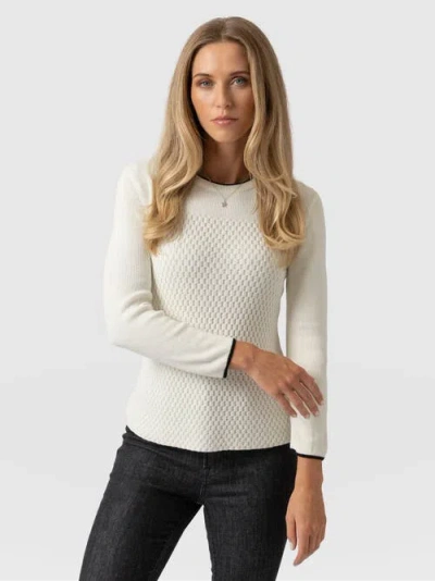 Saint And Sofia Saint + Sofia Honeycomb Rib Sweater
