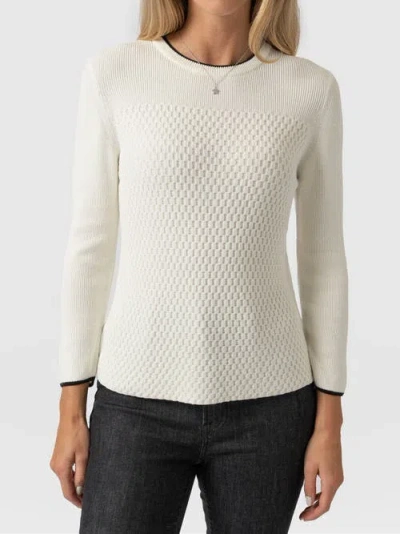 Saint And Sofia Saint + Sofia Honeycomb Rib Sweater