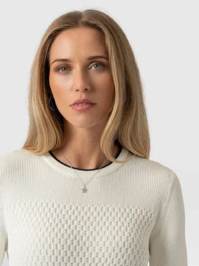 Saint And Sofia Saint + Sofia Honeycomb Rib Sweater