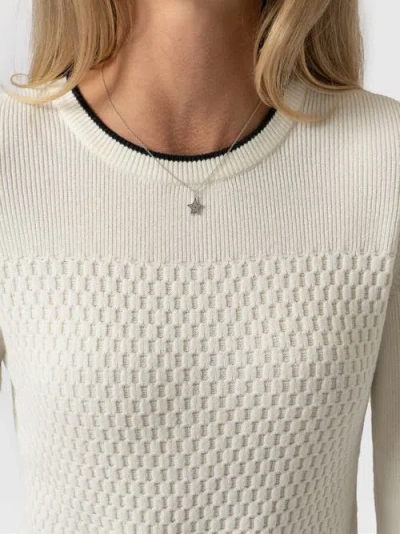 Saint And Sofia Saint + Sofia Honeycomb Rib Sweater