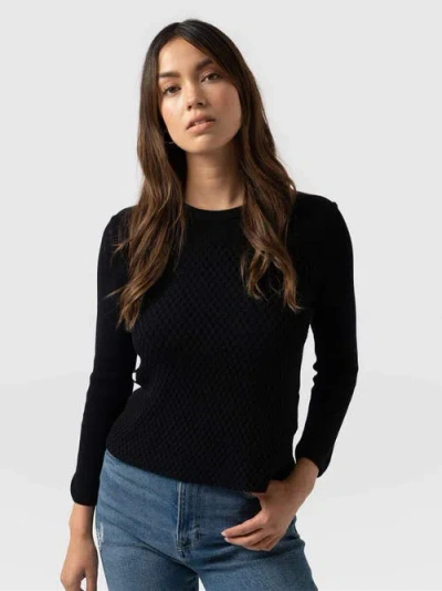 Saint And Sofia Saint + Sofia Honeycomb Rib Sweater