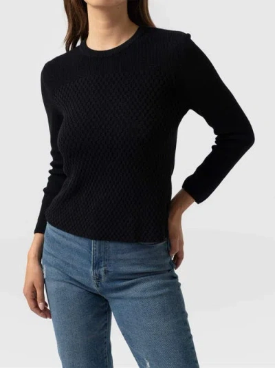 Saint And Sofia Saint + Sofia Honeycomb Rib Sweater