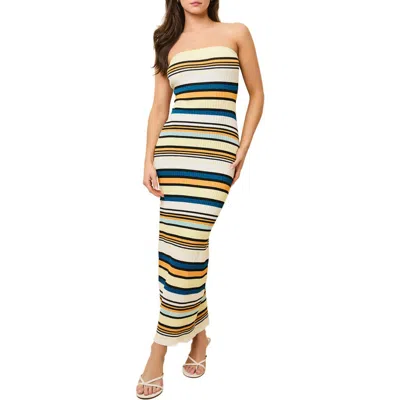 Solid & Striped The Caroline Strapless Maxi Dress In Multi