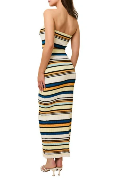 Solid & Striped The Caroline Strapless Maxi Dress In Multi