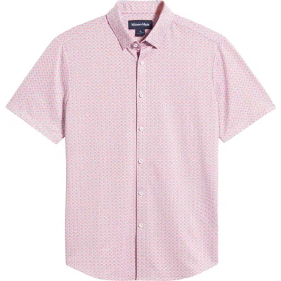 Mizzen + Main Mizzen+main Halyard Trim Fit Check Short Sleeve Performance Button-up Shirt