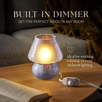 Next Glow Retro Mushroom Led Table Lamp, Modern Dimmable E26 Socket