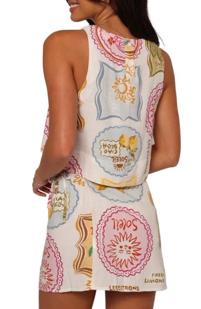 Petal And Pup Petal & Pup Siena Print Sleeveless Crop Top In Multi