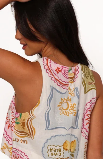 Petal And Pup Petal & Pup Siena Print Sleeveless Crop Top In Multi