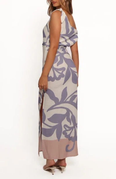 Petal And Pup Petal & Pup Ally Asymmetric Neck Dress In Blue