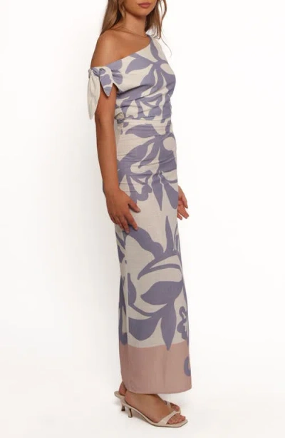 Petal And Pup Petal & Pup Ally Asymmetric Neck Dress In Blue