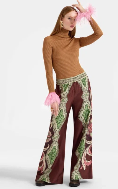 La Doublej Palazzo Pants In Portal Placée Brown