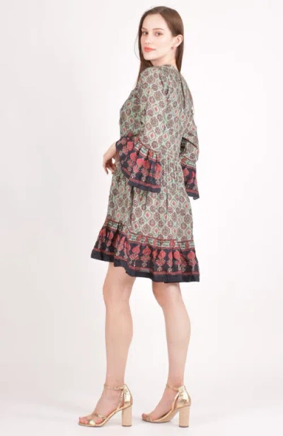Raas Juniper Ajrakh Boho Mini Dress