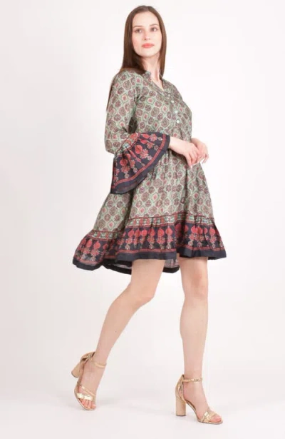 Raas Juniper Ajrakh Boho Mini Dress
