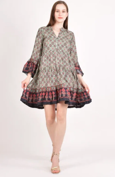 Raas Juniper Ajrakh Boho Mini Dress