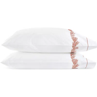 Matouk Atoll 520 Thread Count Cotton Percale Set Of 2 Pillowcases