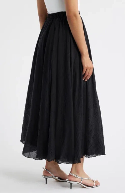 Nikki Lund Alba Pull-on Midi A-line Skirt In Black
